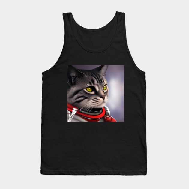 Cat Astronaut Tank Top by SmartPufferFish